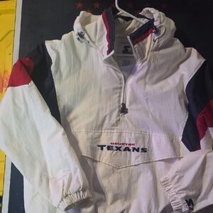 Starter Houston Texans White and Red Pullover Jacket